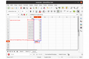 XIRRfunction in LibreOffice