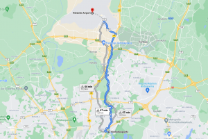 Bicycle route to the Helsinki-Vantaa airport